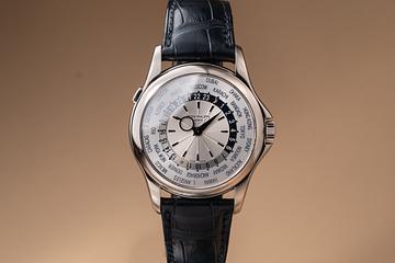Patek Philippe 18K WG World Time 5130G SIlver Dial 