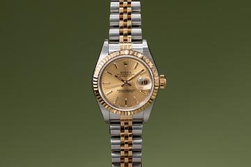 2001 Rolex Two-Tone Ladies DateJust 79173 Champagne dial