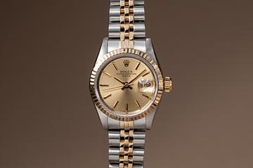 1984 Rolex Two-Tone Ladies DateJust 69173 Champagne Dial 