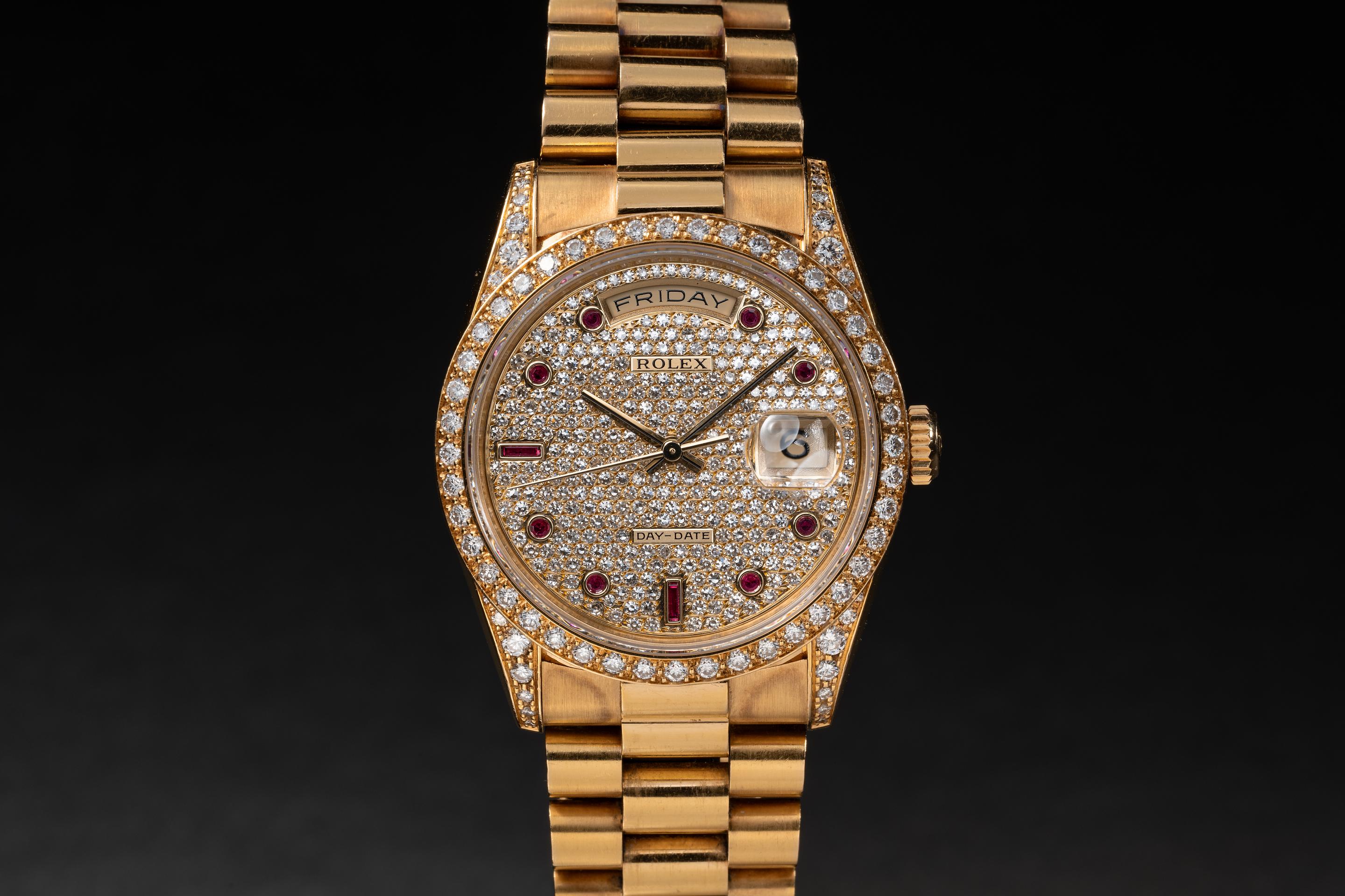 ばにらしぇーく 1994 Rolex 18K YG Day-Date 18388 with Papers & Service