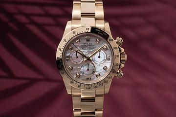2005 Rolex 18K YG Daytona 116528 MOP Diamond Dial