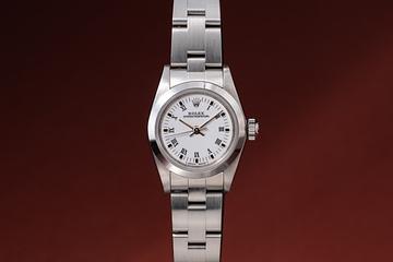 1993 Rolex Ladies Oyster Perpetual 67180 White Roman Index Dial with Papers