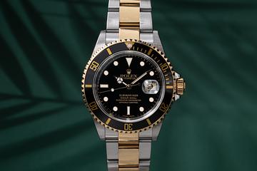 2003 Rolex Two-Tone Submariner 16613 Black Dial with Box & Papers