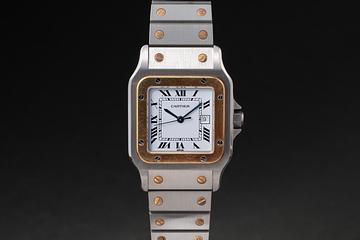 Cartier Two-Tone Santos 2961 Automatic White Dial