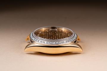 1984 Rolex 18K YG Day-Date 18048 Champagne Diamond Dial with