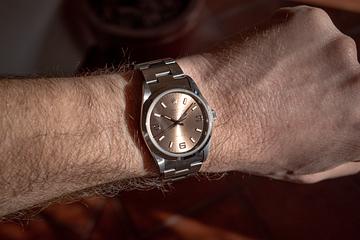 1996 Rolex Air-King 14000 Salmon 3, 6, 9 Dial with Papers 