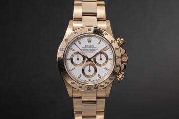 1990 Rolex 18K YG Daytona 16528 White Dial with Papers