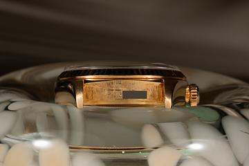 1988 Rolex 18K YG Day-Date 18038 Ruby & Diamond String Missoni