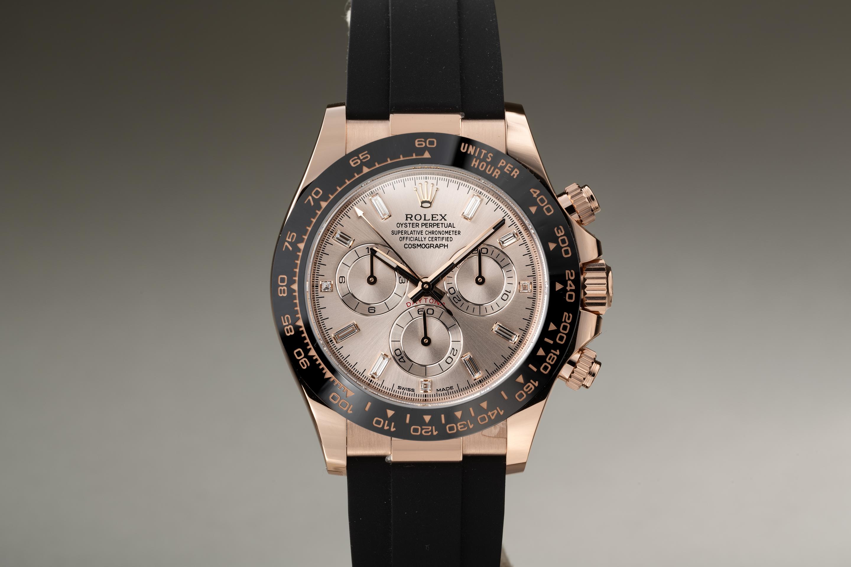 サンデー 2021 18K RG Rolex Daytona 116515 Sundust Diamond Dial with