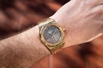 Audemars Piguet 18K YG Royal Oak 5402 Grey Tropical Dial 