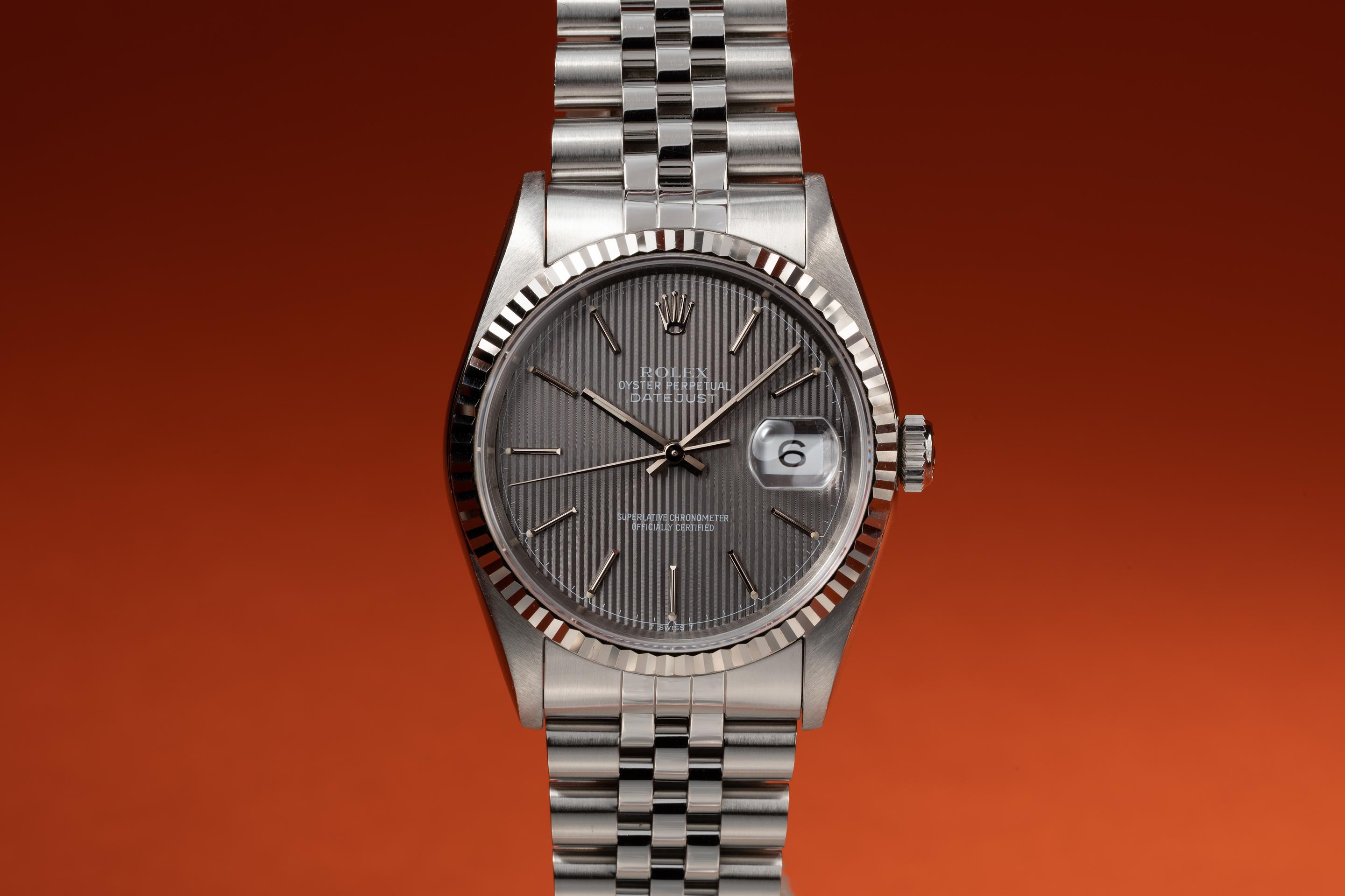 1991 Rolex DateJust 16234 Grey Tapestry Dial | Tropical Watch