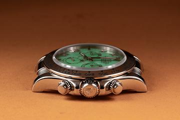 2002 Rolex 18k WG Beach Daytona 116519 Green Chrysoprase Dial
