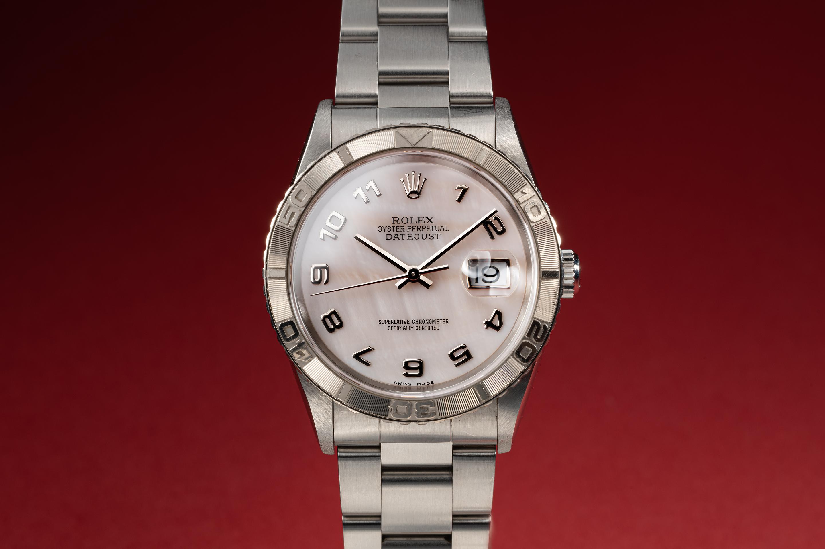 2001 Rolex DateJust Turn-O-Graph 16264NA MOP Arabic Dial