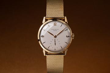 Patek Philippe 18K YG Calatrava 1578J Silver Dial with Box & Papers