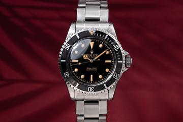 1961 Rolex Submariner 5512 Gilt Swiss - T < 25 Chapter Ring Dial with Service Card