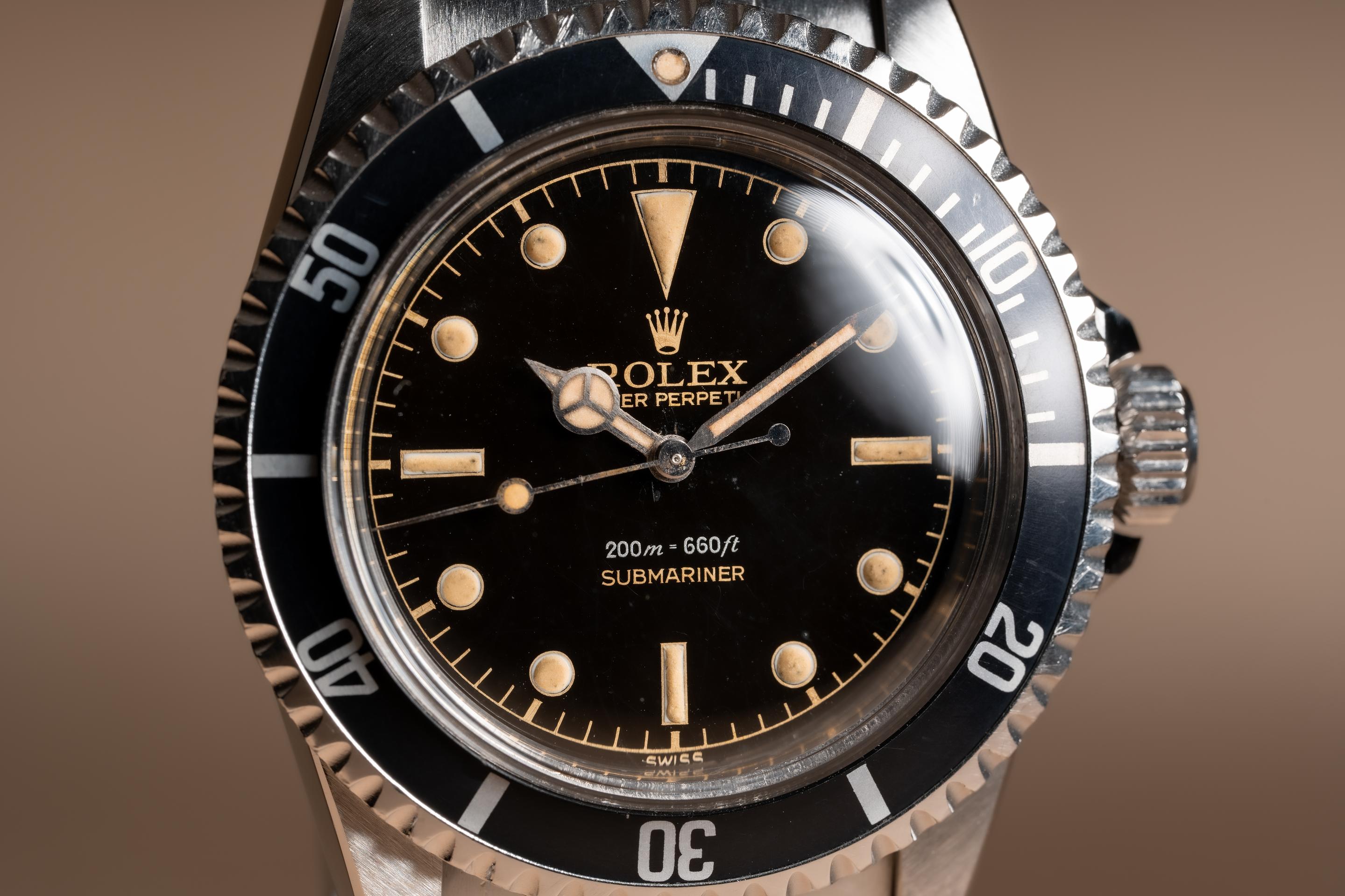 1959 Rolex PCG Submariner 5512 Gilt Chapter Ring Dial Tropical Watch