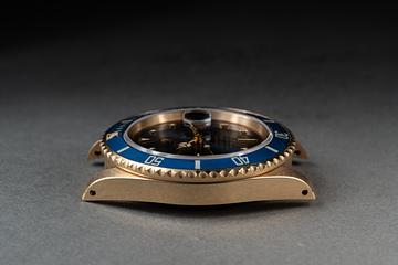1980 Rolex 18K YG Submariner 16808 With Blue Tropical Nipple Dial