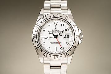 2001 Rolex Explorer 2 16570 with White Dial 