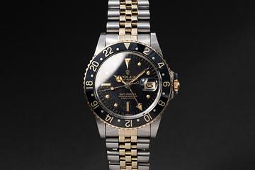 1979 Rolex Two-Tone GMT Master 1675 with Black Tropical Nipple Dial 