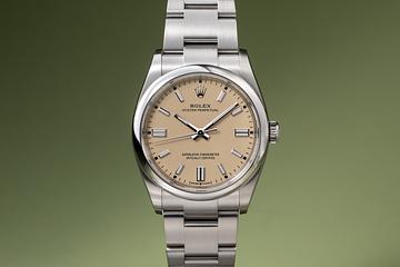 2025 Rolex Oyster Perpetual 126000 Beige Dial with Papers