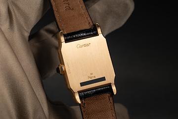 Cartier 18K YG Santos Dumont 78097 White Dial with Cartier Service
