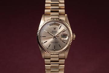 1988 Rolex Day-Date 18238 Silver Dial 