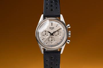 TAG Heuer Carrera Re-Edition CS3110 Chrono Silver Dial with Box 