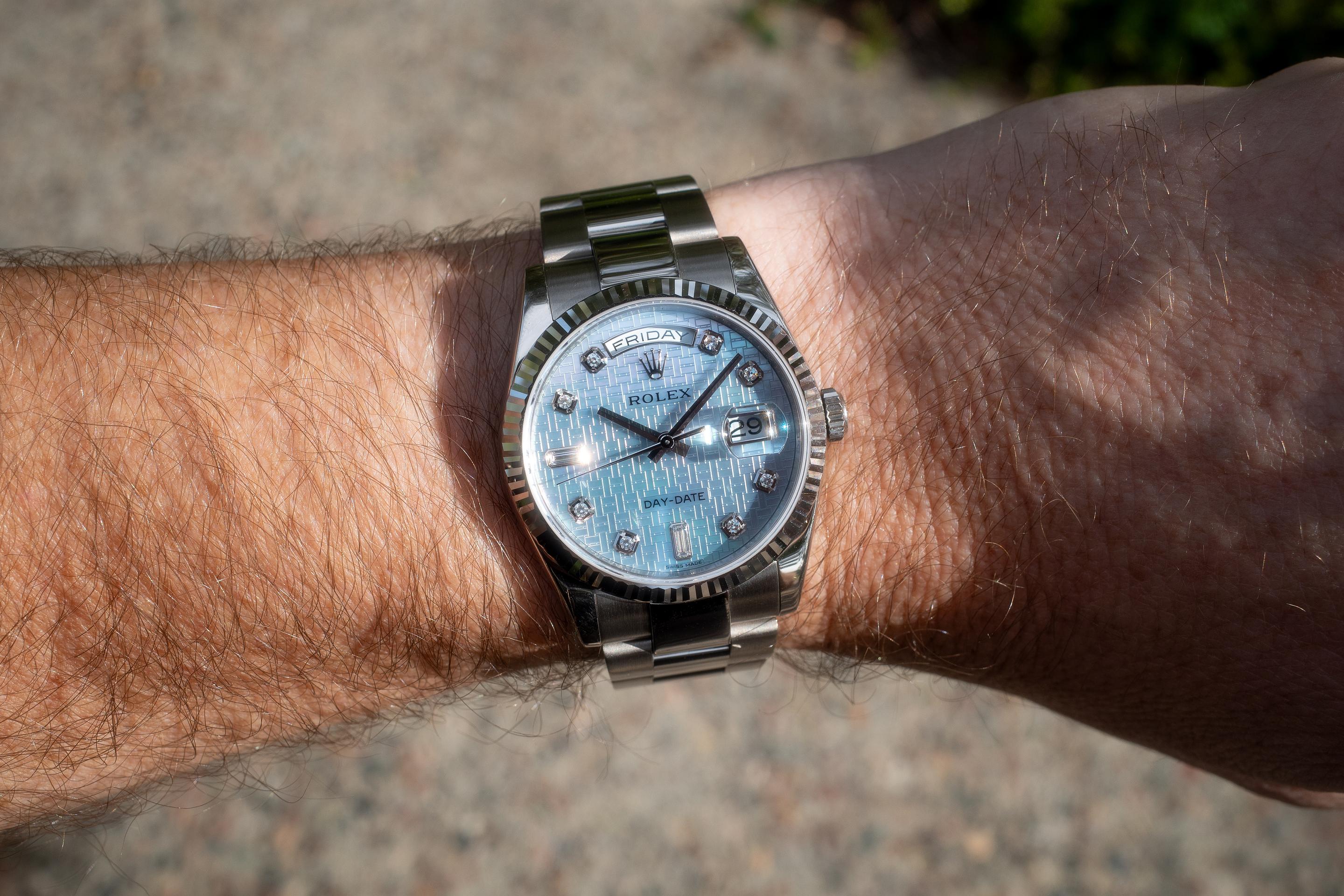 2018 Rolex Day-Date 118239 Oxford Motif Mother of Pearl Diamond