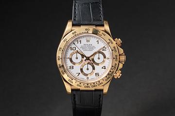 1997 Rolex 18K YG Daytona 16518 White Arabic Dial 