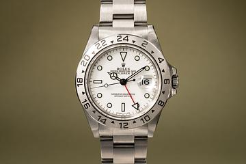 1998 Rolex Explorer II 16570 Transitional White Dial