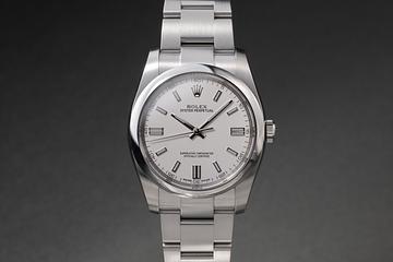 2018 Rolex Oyster Perpetual 116000 White Dial with Box & Papers