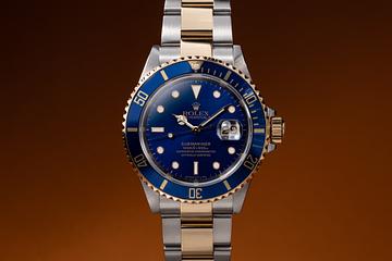 2007 Rolex Two-Tone Rolex Submariner Blue Dial with CPO Box & Papers