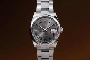 2024 Rolex DateJust 126234 Rhodium Grey Wimbledon Dial with Papers