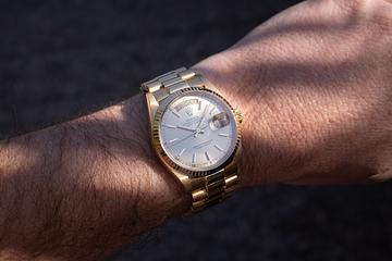 1986 Rolex 18K YG Day-Date 18038 Champagne Dial 