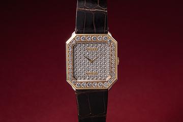 1986 Khanjar Rolex 18K Two-Tone YG/WG & Diamond Cellini 5032 Pave Diamond Dial