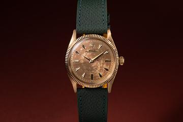 1956 Rolex 18K YG Oyster Perpetual 6569 Tropical Champagne Dial 