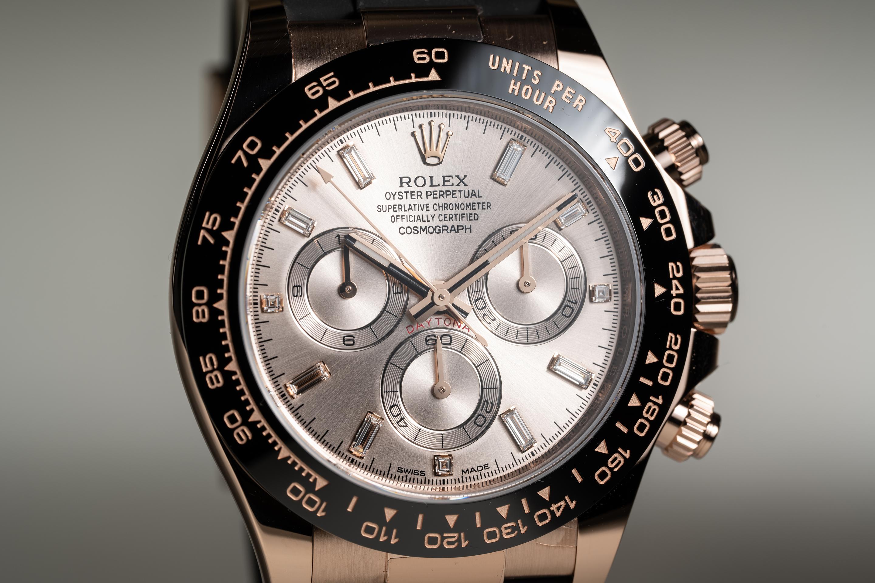 サンデー 2021 18K RG Rolex Daytona 116515 Sundust Diamond Dial with