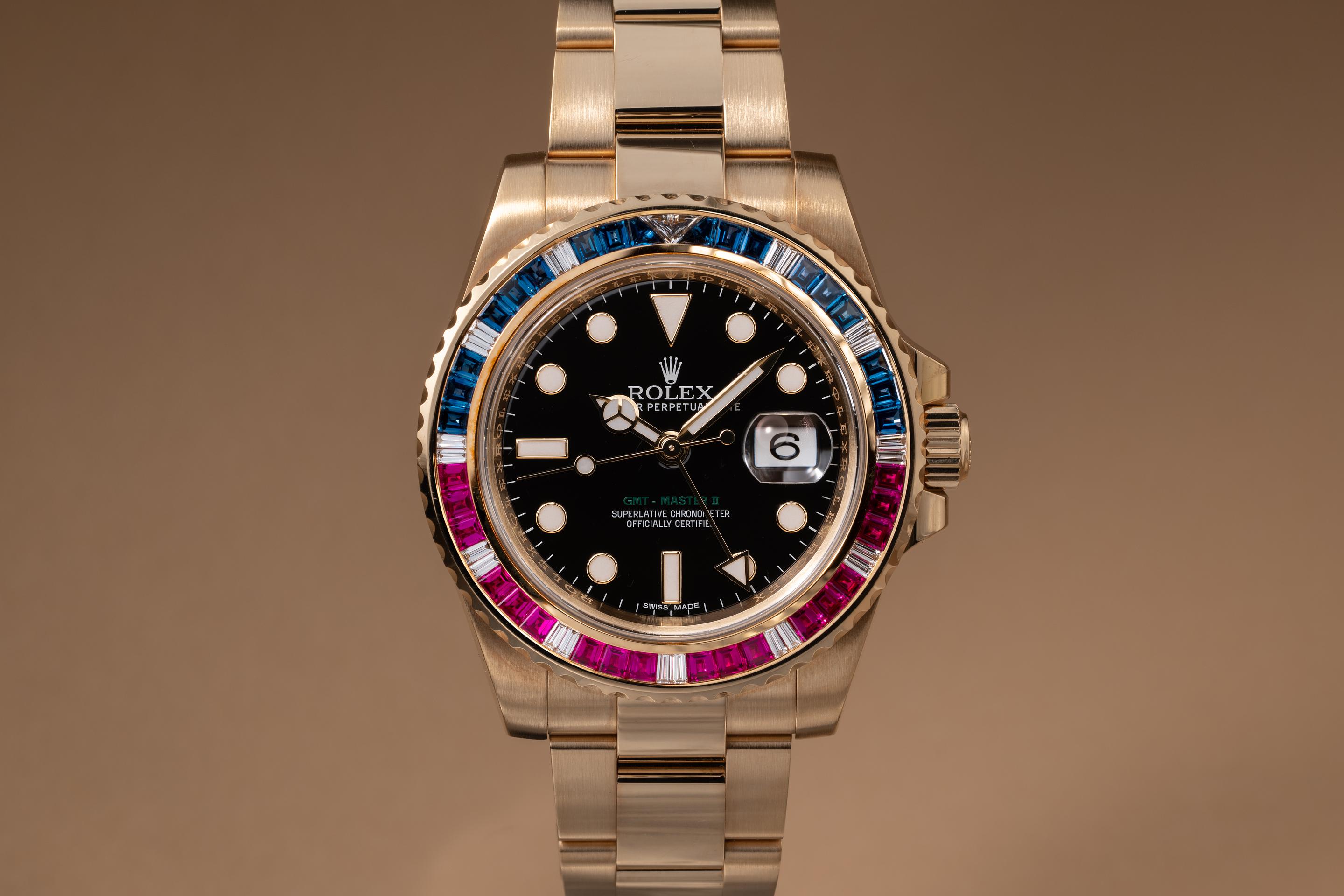 2018 Rolex 18K YG GMT-Master II 116748SARU with Box & Papers