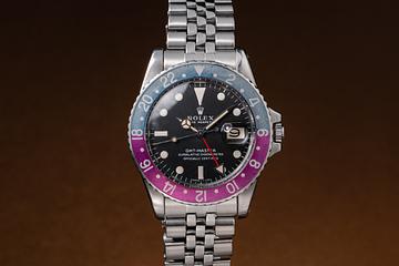 1967 Rolex GMT Master 1675 MK 1 Dial and Fuchsia Bezel