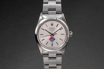 1999 Rolex Air-King 14000 Silver Domino's Dial