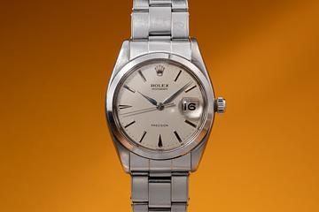 1954 Rolex OysterDate 6694 Silver No-Lume Dial 