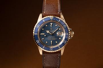 1975 Rolex 18K YG Submariner Tropical Nipple Dial  