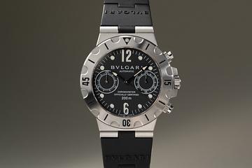 Bulgari Diagono Scuba Chronograph SCB38S Black Dial with Box and Papers