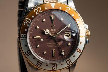 1972 Rolex Two-tone GMT Master 1675 Brown Nipple Dial