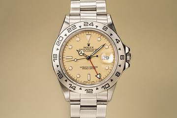 1987 Rolex Explorer II 16550 Cream Rail Dial 