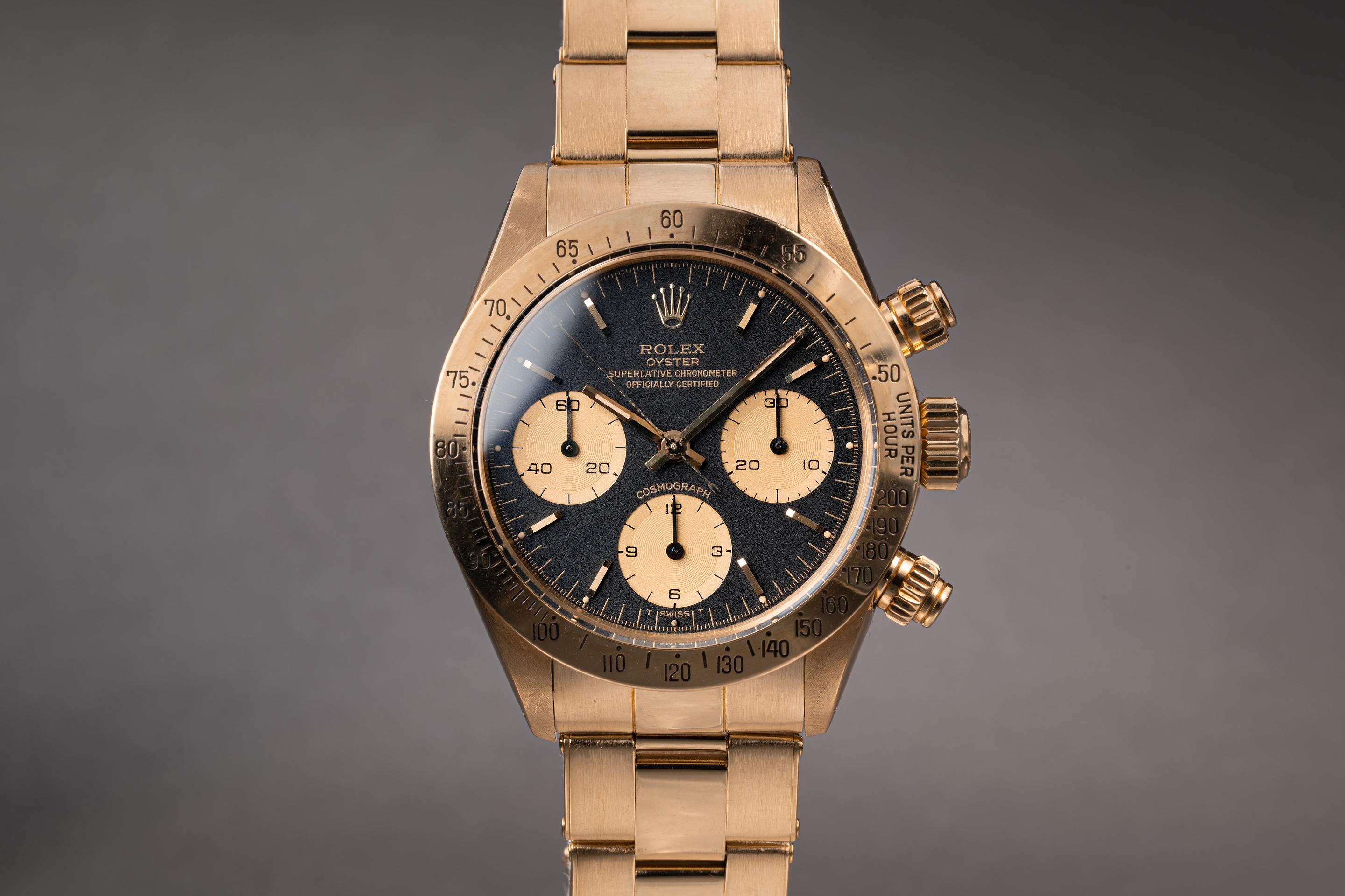 1985 Rolex 18K YG Daytona 6265 Black Dial | Tropical Watch