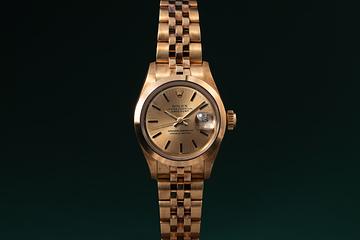 1989 Rolex Ladies 18K YG DateJust 69168 Champagne Dial