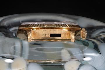 1990 Rolex 18K YG DateJust 16238 Onyx Diamond 3-6-9 Dial
