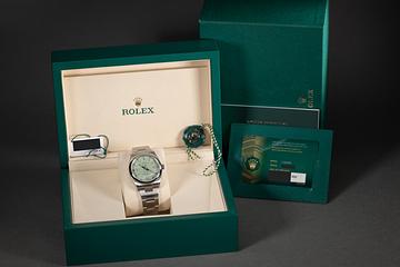 2026 Rolex Oyster Perpetual 126000 Pistachio Dial with Box &amp