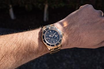 1981 Rolex 18K YG Submariner 16808 Matte Black Dial 